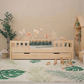 Detská posteľ Ourbaby Meadow plus 2 zábradlia - prírodná, Ourbaby®