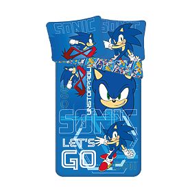 Detské obliečky Sonic 'Let’s go' 140x200 cm + 70x90 cm