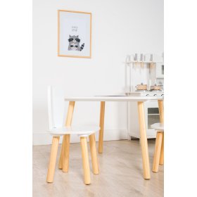Ourbaby - Detský stolík a stoličky so zajačími uškami