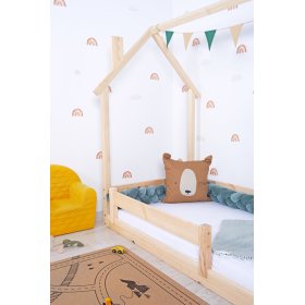 Detská Montessori posteľ domček Chimney- prírodná