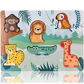 Dotyková skladačka 3D Zvieratá zo safari, AdamToys