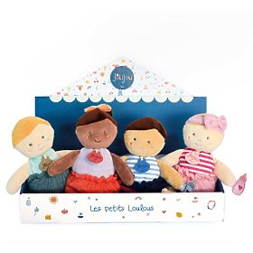 Doudou Jolijou Bábika 18 cm modrá, Doudou Jolijou Paris