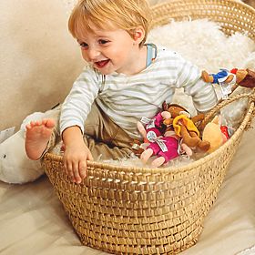 Doudou Jolijou Bábika Enzo 16 cm modrá, Doudou Jolijou Paris