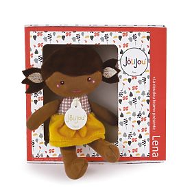 Doudou Jolijou Bábika Léna 16 cm žltá, Doudou Jolijou Paris