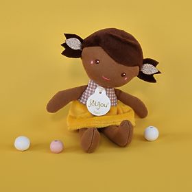 Doudou Jolijou Bábika Léna 16 cm žltá, Doudou Jolijou Paris