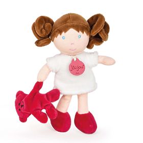 Doudou Jolijou Bábika Miss Blanche 21 cm, Doudou Jolijou Paris