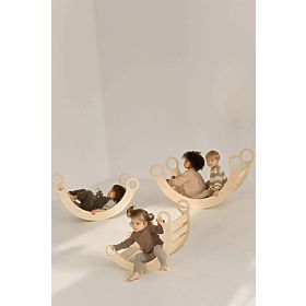 Drevená hojdačka Montessori S - prírodná, baby wood