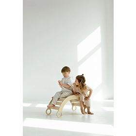 Drevená hojdačka Montessori S - prírodná, baby wood