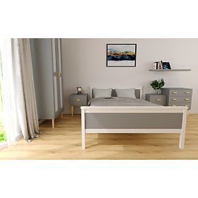 Drevená posteľ Ikar 200 x 90 cm - sivobiela