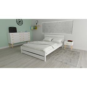 Drevená posteľ Max 200 x 90 cm - biela
