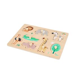 Drevená skladačka s úchytmi Safari, AdamToys