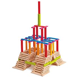 Drevené kocky planks 200 kusov, Woodyland Woody
