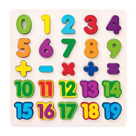 Drevené puzzle číslice