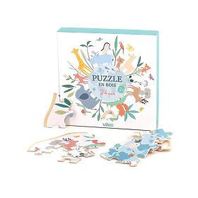 Drevené puzzle - svet