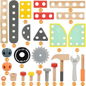 Drevený detský pracovný stôl ECOTOYS, EcoToys