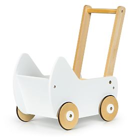 Drevený kočík pre bábiky chodítko ECOTOYS