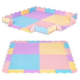 Farebná penová podložka pre deti s ohrádkou 141,5x141,5 cm 24 ks IPLAY, IPLAY