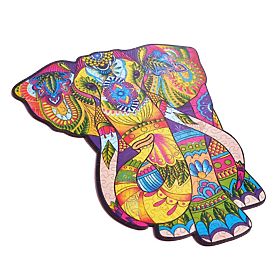 Farebné drevené puzzle - slon, Wood Trick