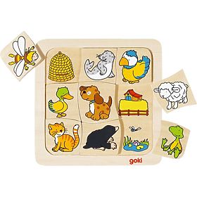 GOKI Puzzle 'Kde bývajú zvieratká?', Goki