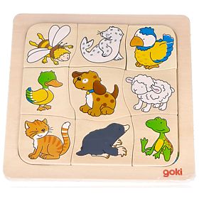 GOKI Puzzle 'Kde bývajú zvieratká?', Goki
