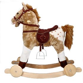 Hojdací kôň Mustang s kolieskami