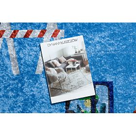 JUNIOR 51827.803 umývací koberec Nákladné auto, bager pre deti protišmykový - modrý, F.H.Kabis