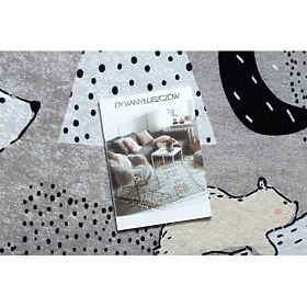 JUNIOR 51974.802 umývací koberec Medvede, zvieratá pre deti protišmykový - sivá, F.H.Kabis