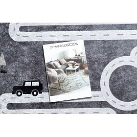 JUNIOR 52107.801 umývací koberec Medvede, zvieratá, ulice pre deti protišmykový - sivá, F.H.Kabis