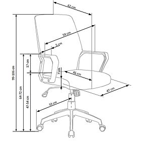 Kancelárska stolička Spin - béžovo - biela, Halmar