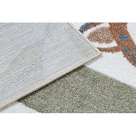 Koberec BONO 8426 Jungle, divoké zvieratá krémová / tmavo zlatá