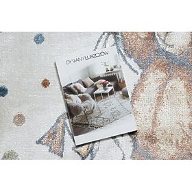 Koberec BONO 9614 Medveď, balóniky smotanová / svetlosivá