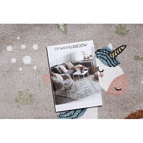 Koberec FUN Sweety pre deti, jednorožec, dúha béžová, F.H.Kabis