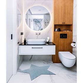 Koberec prateľný SHAPE 3148 Hviezda Shaggy - modrý plyšový, protišmykový, F.H.Kabis