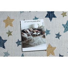 Koberec SISAL COOPER Hviezdy 22260 ecru / tmavo modrá, F.H.Kabis