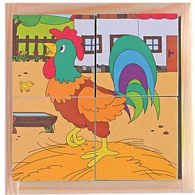 Kockové puzzle na vidieku, Woodyland Woody