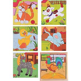 Kockové puzzle na vidieku, Woodyland Woody