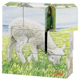 Kockové puzzle s ovečkou, Goki
