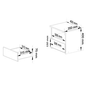 KOMODA CL1 PK BIELA / GRAFITOVÁ ŠEDÁ
