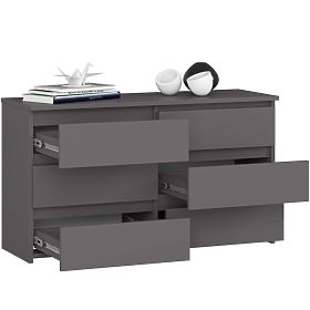 KOMODA CL100 6SZ PK ŠEDÁ