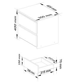 KOMODA CL2 2SZ CLP PK DUB ARTISAN