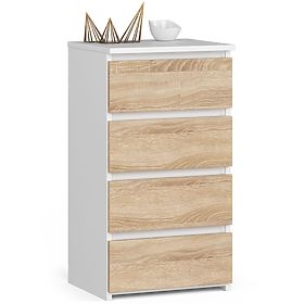 KOMODA CL4 PK BIELA / DUB SONOMA