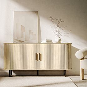 Komoda Gliss, zaoblená, lamely, svetlý dub, lectus