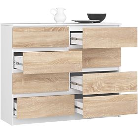 KOMODA K120 8SZ PK BIELA / SONOMA