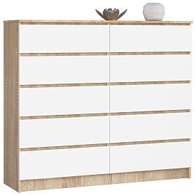 KOMODA K140 10SZ CLP PK DUB SONOMA / BIELA