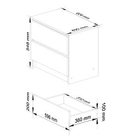 KOMODA K60 2SZ CLP PK BIELA / SONOMA