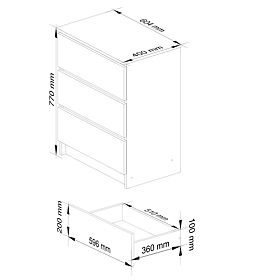 KOMODA K60 3SZ CLP PK DUB CRAFT