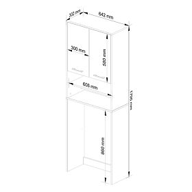 KÚPEĽŇOVÁ SKRINKA FIN NAD PRÁČKU BIELY LESK