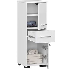 KÚPEĽŇOVÁ SKRINKA FIN STĹP 30 2D 1SZ 85cm PK BIELY LESK