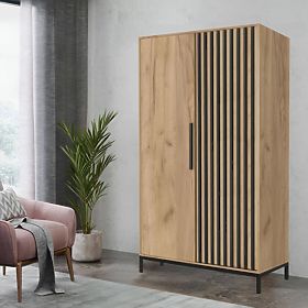 LAMINO S-1 skriňa dub craft/čierna, nohy: čierna