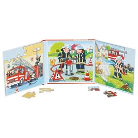 Magnetická knižka puzzle Hasiči